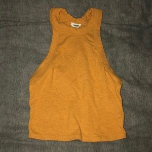Yellow crop top